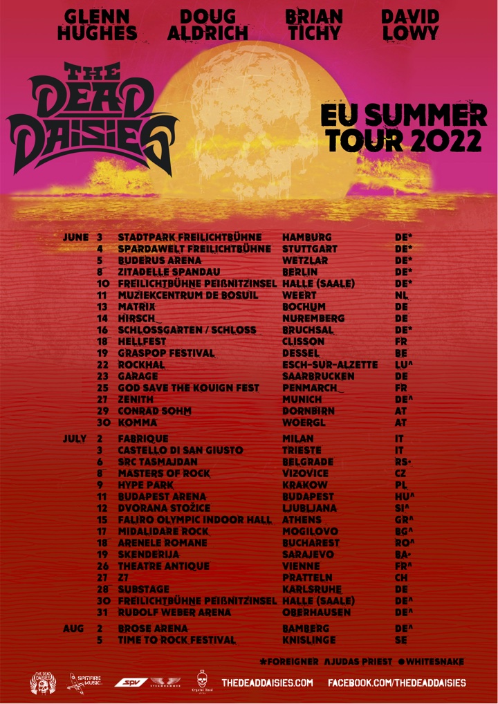 The Dead Daisies - Summer EUROPE Tour 2022