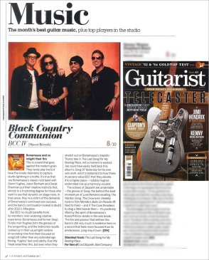 Guitarist Magazine - Black Country Communion BCCIV review - September 2017