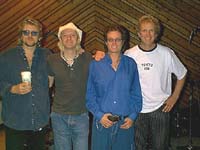 Hans, Jocke, Glenn and Gary in the studio